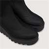 Marco Moreo Liege Studed Knee High Wedge - Black Stretch